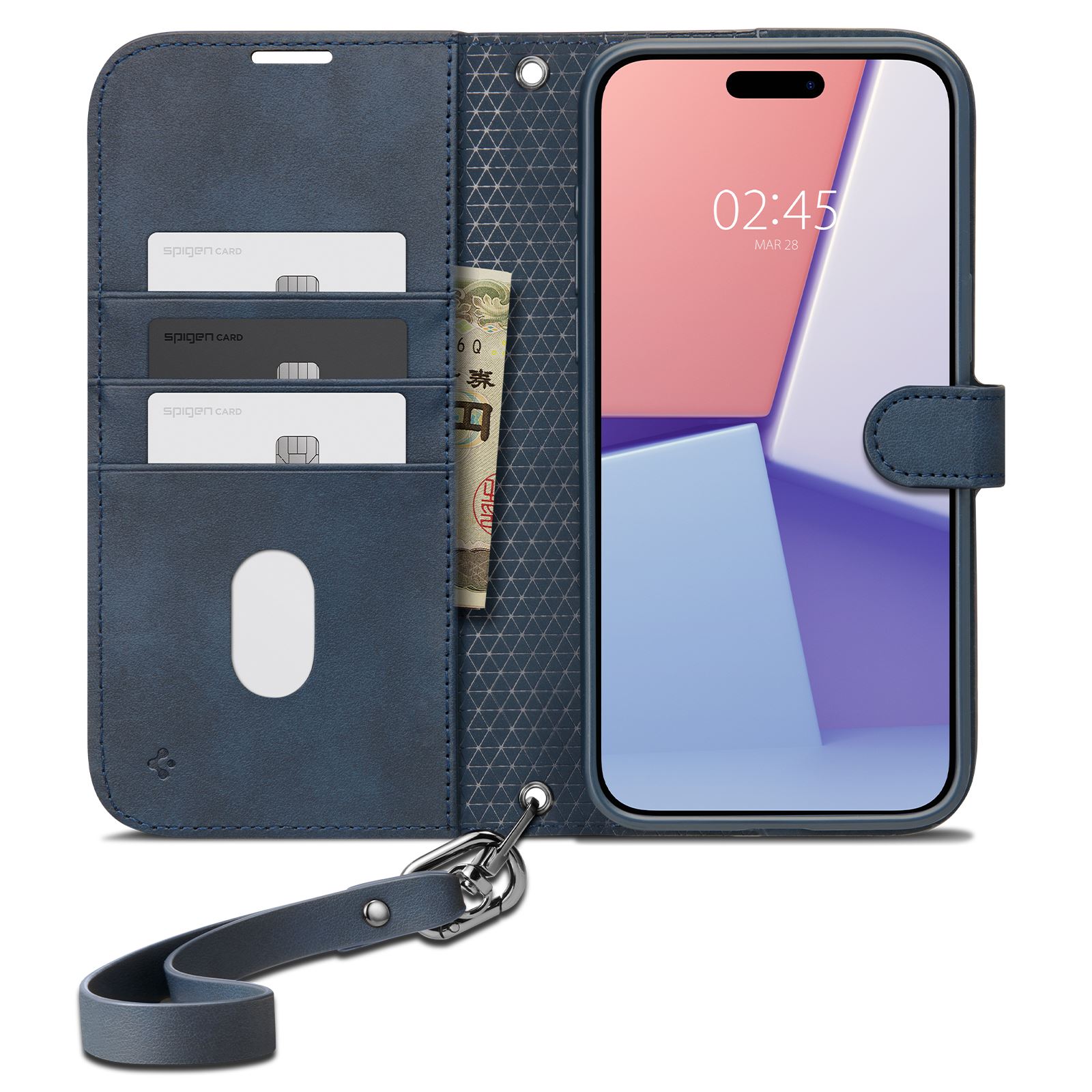 Spigen Wallet S Pro, navy - iPhone 15 Pro (2)