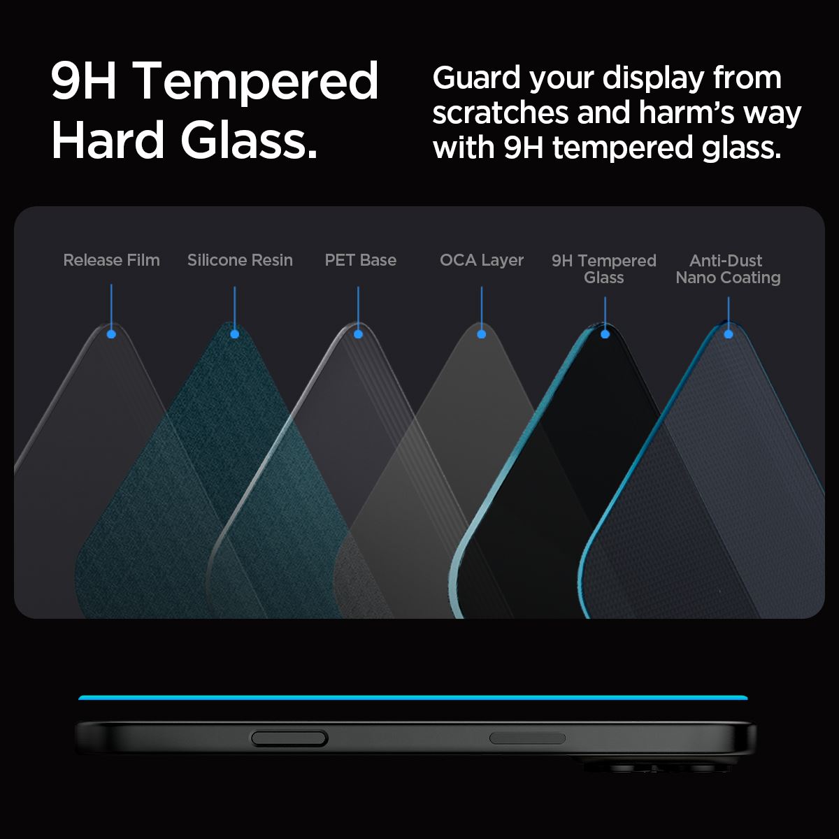 Spigen Glass tR EZ Fit (Privacy) 2 Pack, transparency - iPhone 17/16 Pro Max (11)