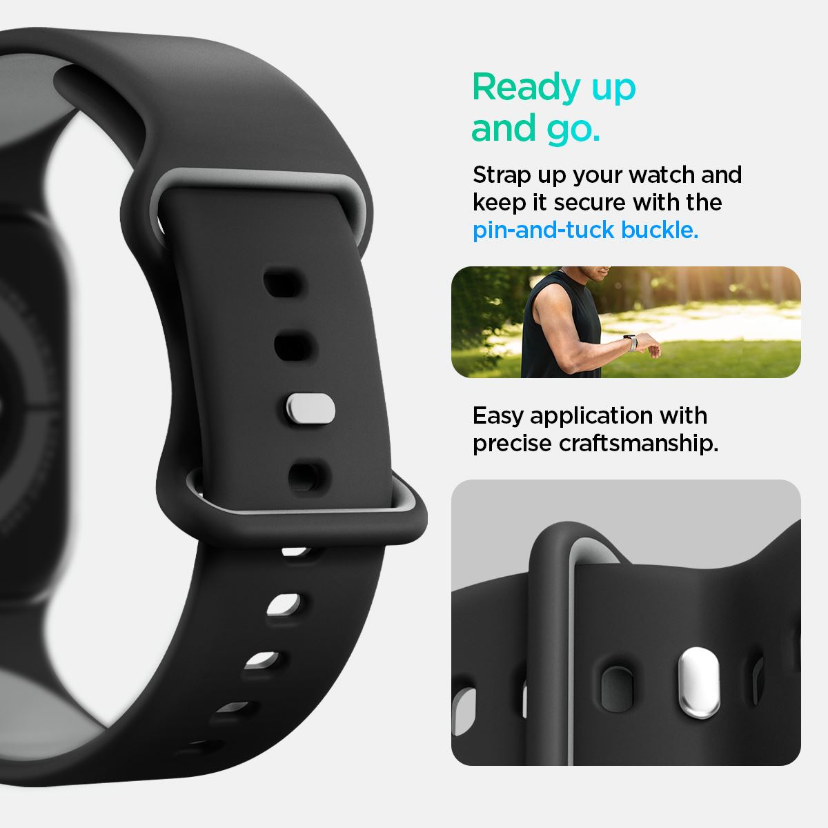 Spigen Nano Pop Band, black sesame - Apple Watch 49mm/46mm/45mm/44mm (10)