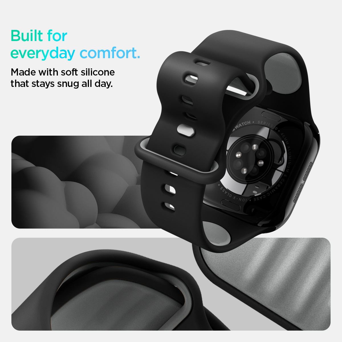 Spigen Nano Pop Band, black sesame - Apple Watch 49mm/46mm/45mm/44mm (11)