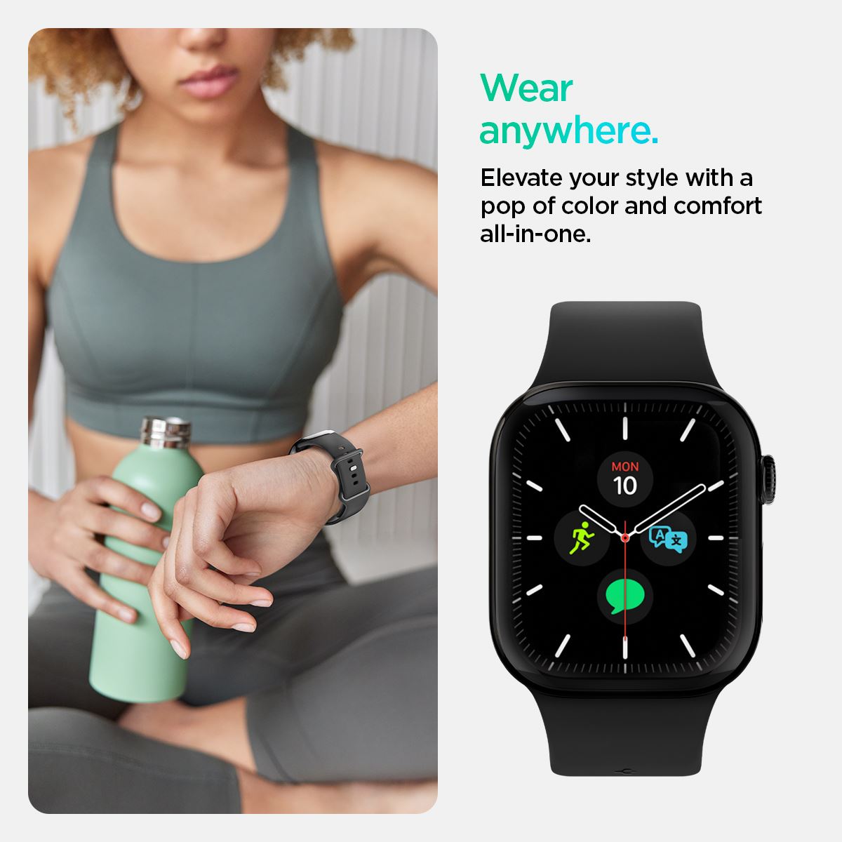 Spigen Nano Pop Band, black sesame - Apple Watch 49mm/46mm/45mm/44mm (12)