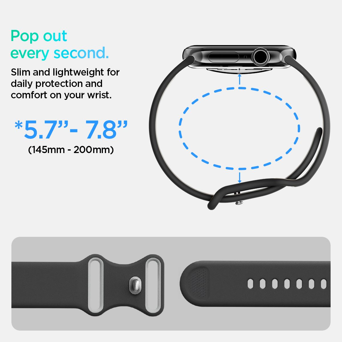 Spigen Nano Pop Band, black sesame - Apple Watch 49mm/46mm/45mm/44mm (9)