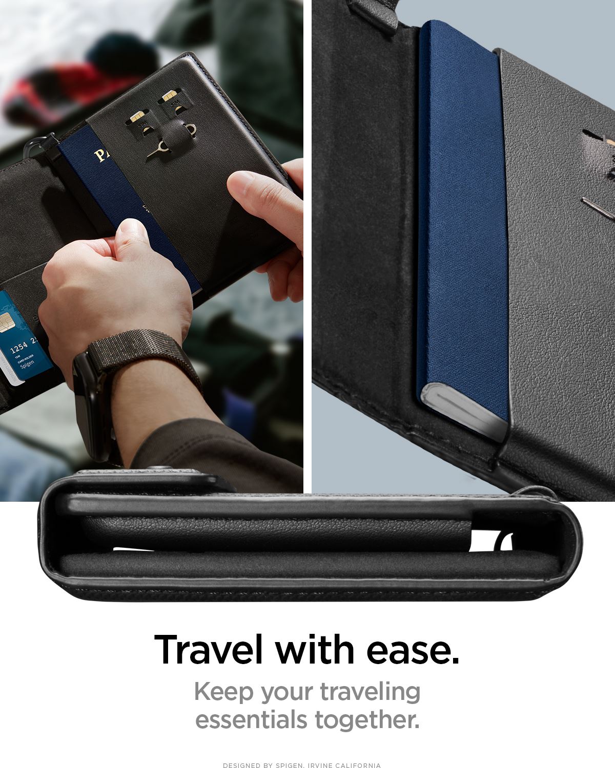 Spigen Universal AirTag Passport Holder, black (8)