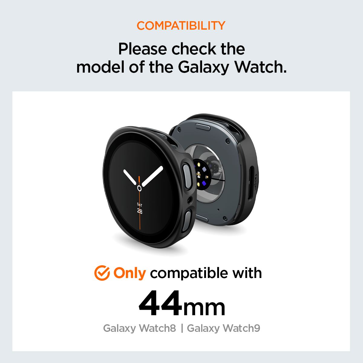 Spigen Thin Fit 360, black - Samsung Galaxy Watch 9/8 44mm (19)