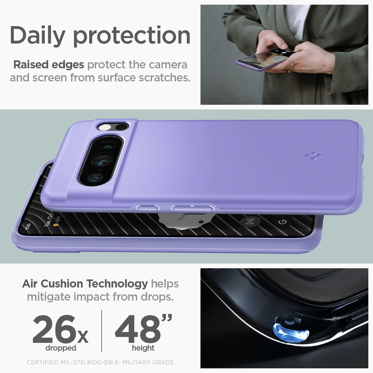Spigen Thin Fit, awesome violet - Google Pixel 8 Pro (14)
