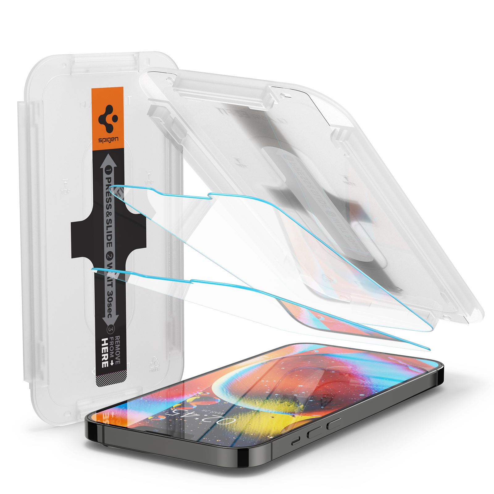 Spigen tR EZ Fit 2 Pack, transparency - iPhone 16e/14/13/13 Pro (1)