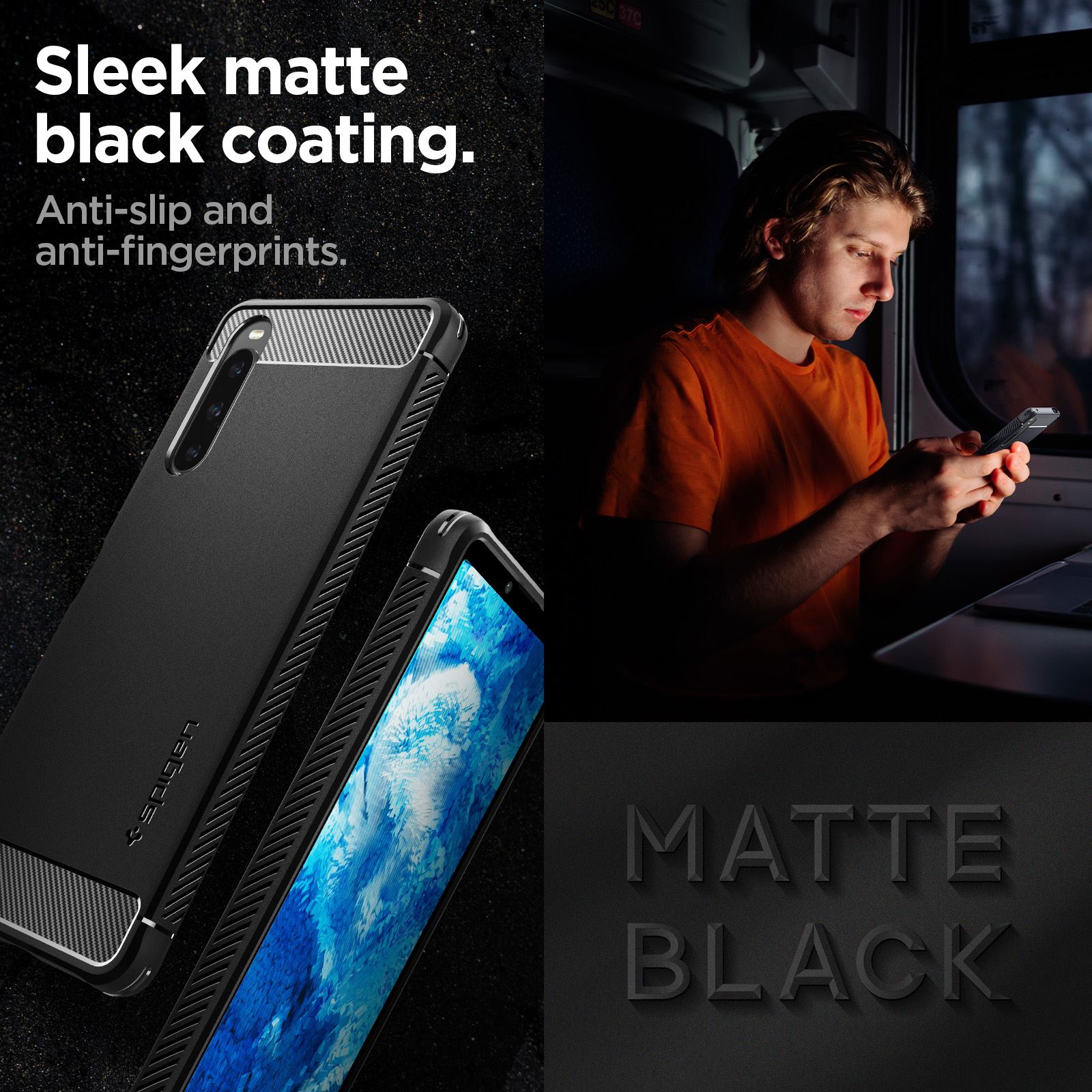 Spigen Rugged Armor, black - Sony Xperia 1 V (15)