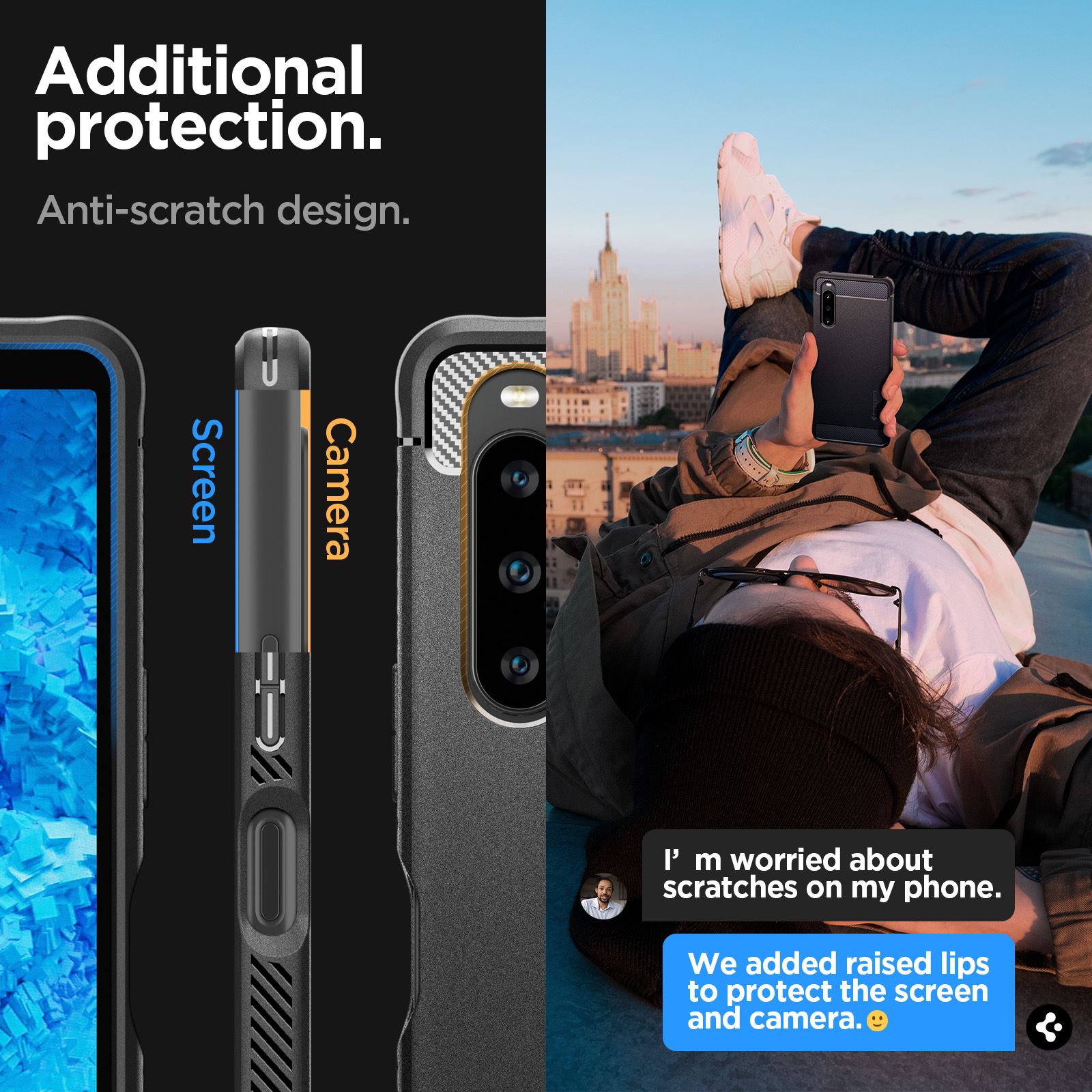 Spigen Rugged Armor, black - Sony Xperia 1 V (17)