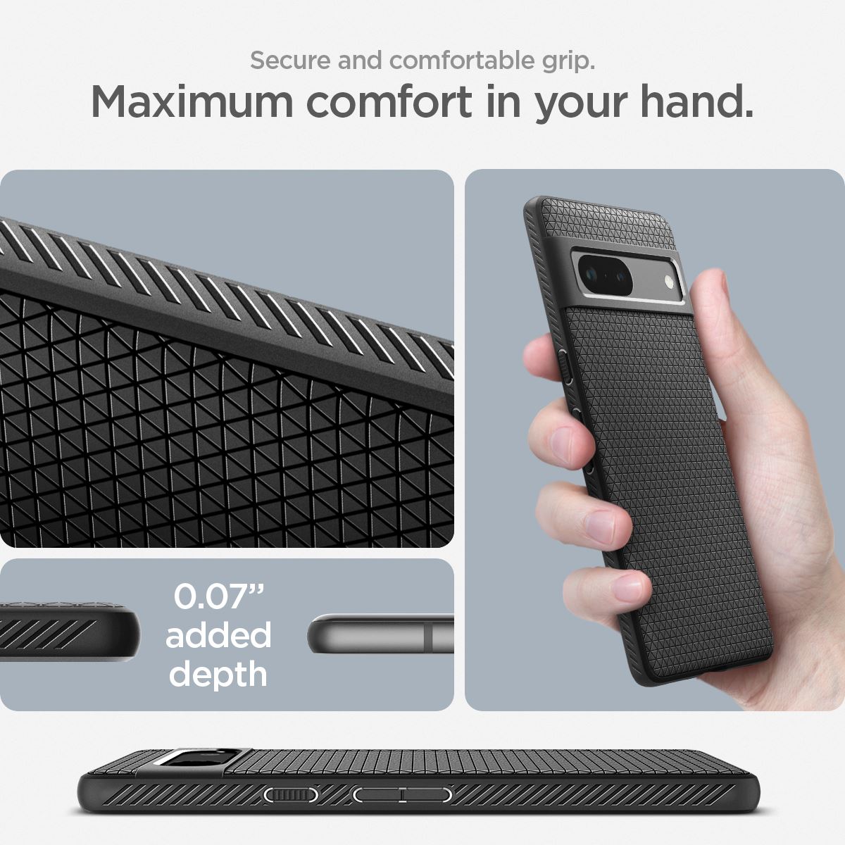 Spigen Liquid Air, black - Google Pixel 7a (15)