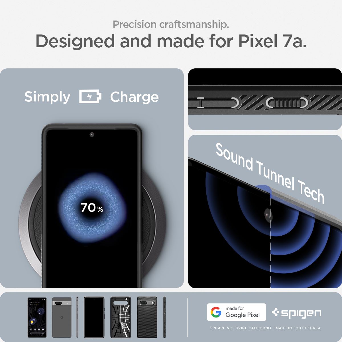 Spigen Liquid Air, black - Google Pixel 7a (16)