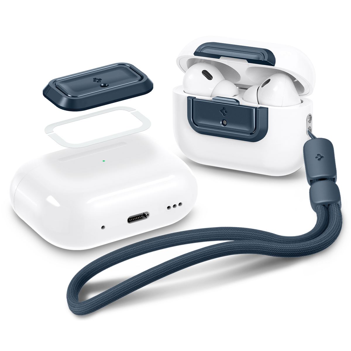 Spigen Lock Fit M, metal slate - AirPods Pro (2nd/1st Gen) (1)