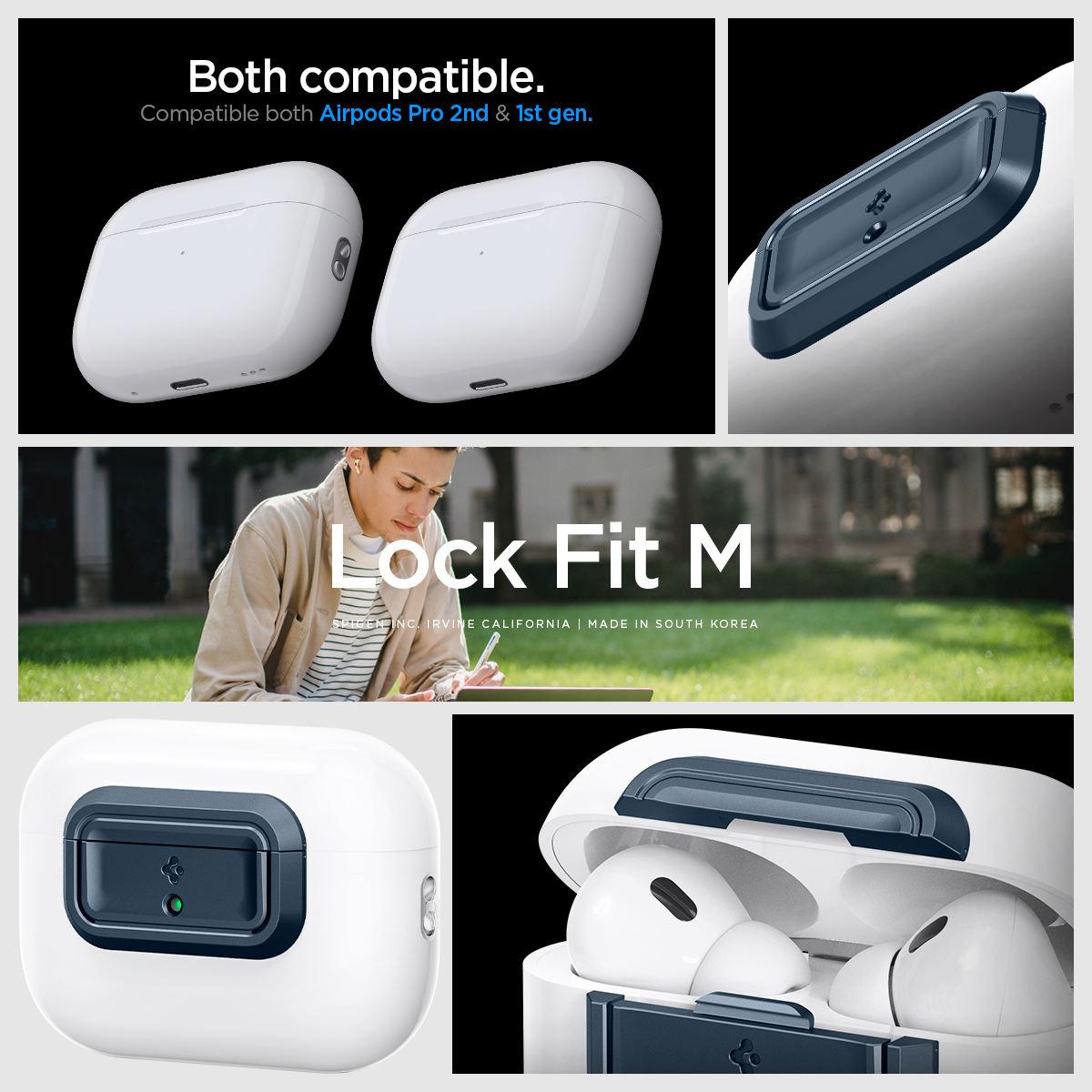 Spigen Lock Fit M, metal slate - AirPods Pro (2nd/1st Gen) (17)