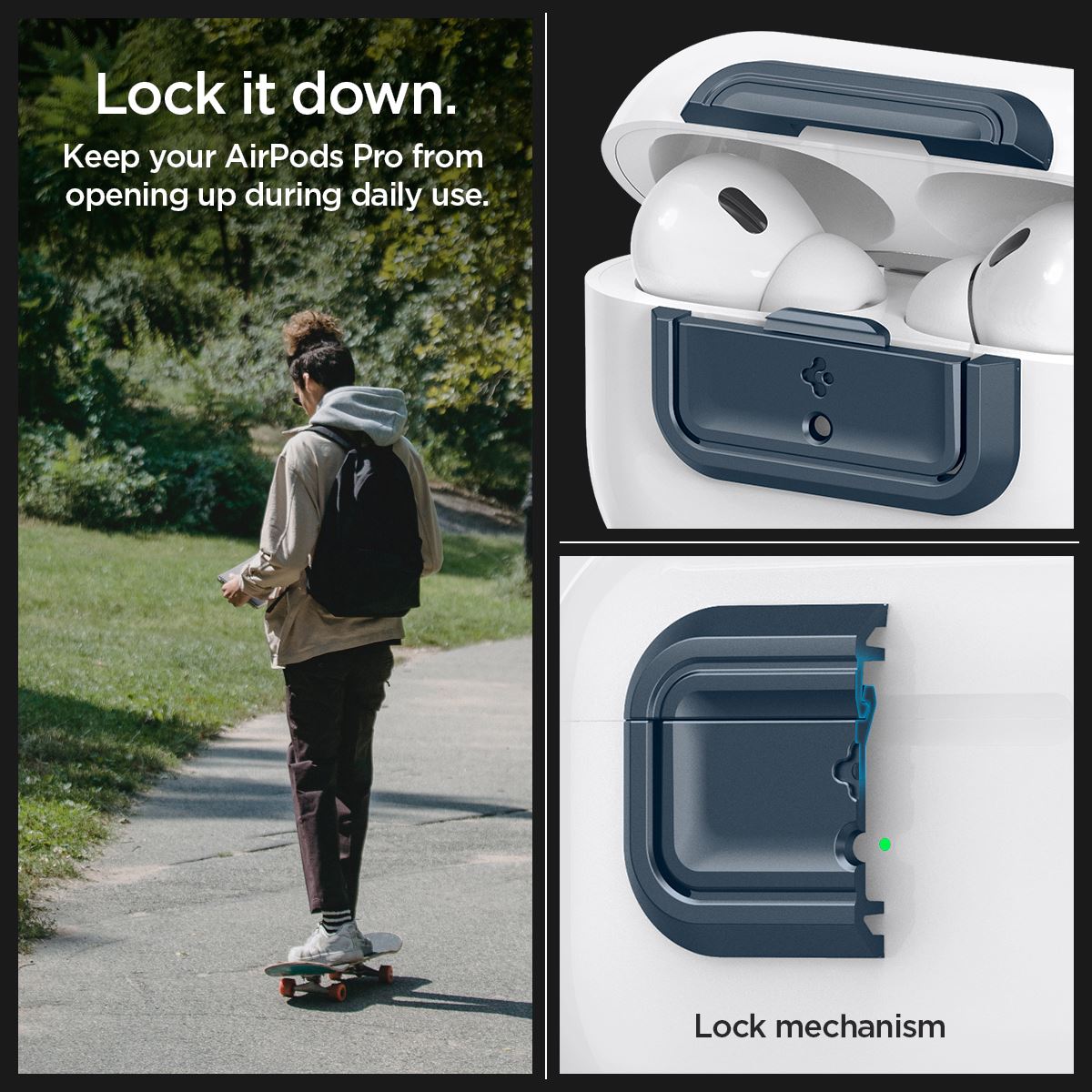 Spigen Lock Fit M, metal slate - AirPods Pro (2nd/1st Gen) (18)
