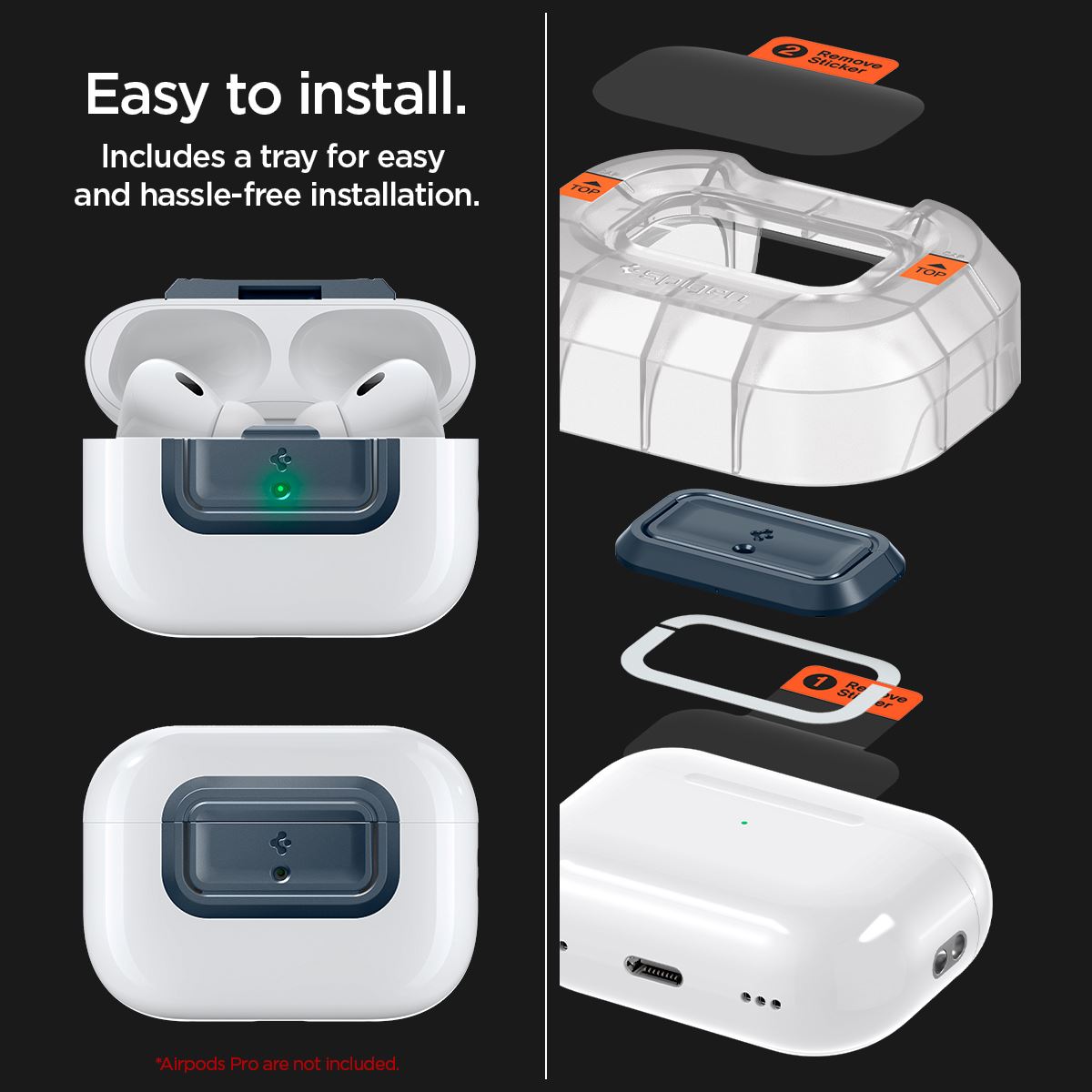 Spigen Lock Fit M, metal slate - AirPods Pro (2nd/1st Gen) (19)