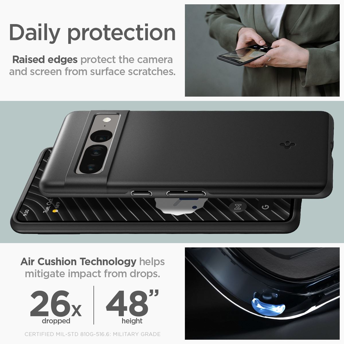 Spigen Thin Fit, black - Google Pixel 7 Pro (14)