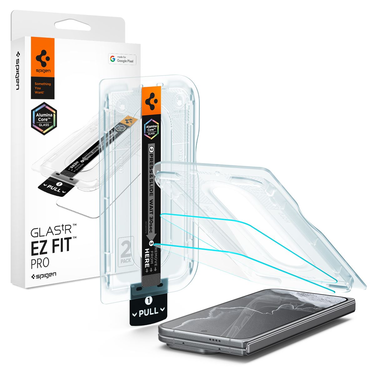 Spigen Glass tR EZ Fit Pro 2 Pack - Google Pixel 11 Pro Fold