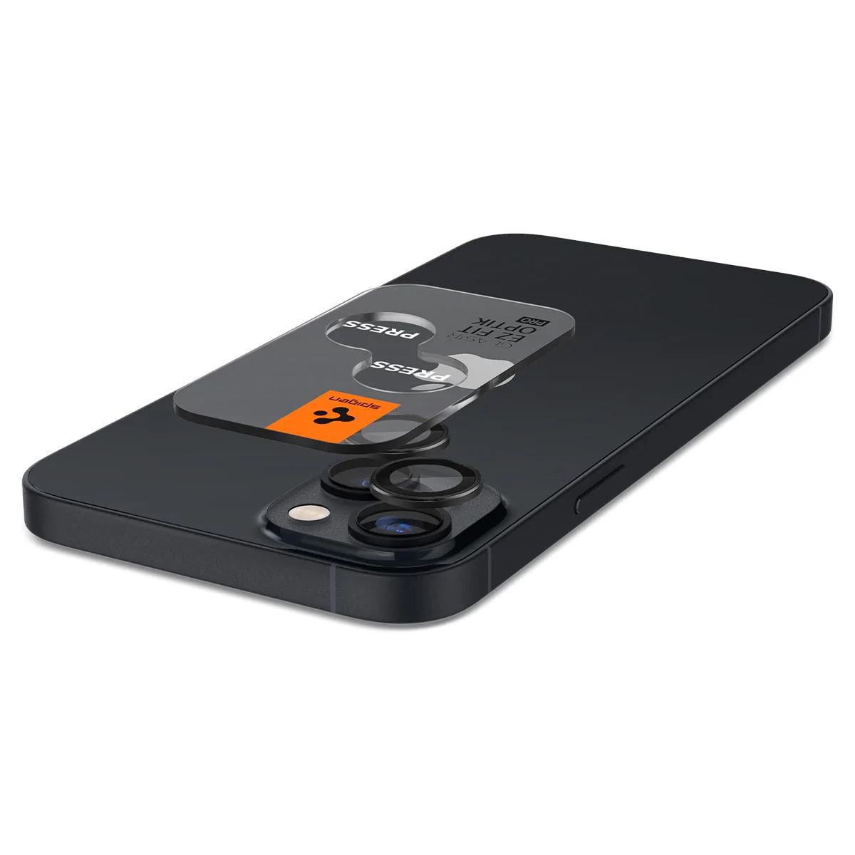 Spigen Glass EZ Fit Optik Pro 2 Pack, black - iPhone 15/15 Plus/14/14 Plus (5)