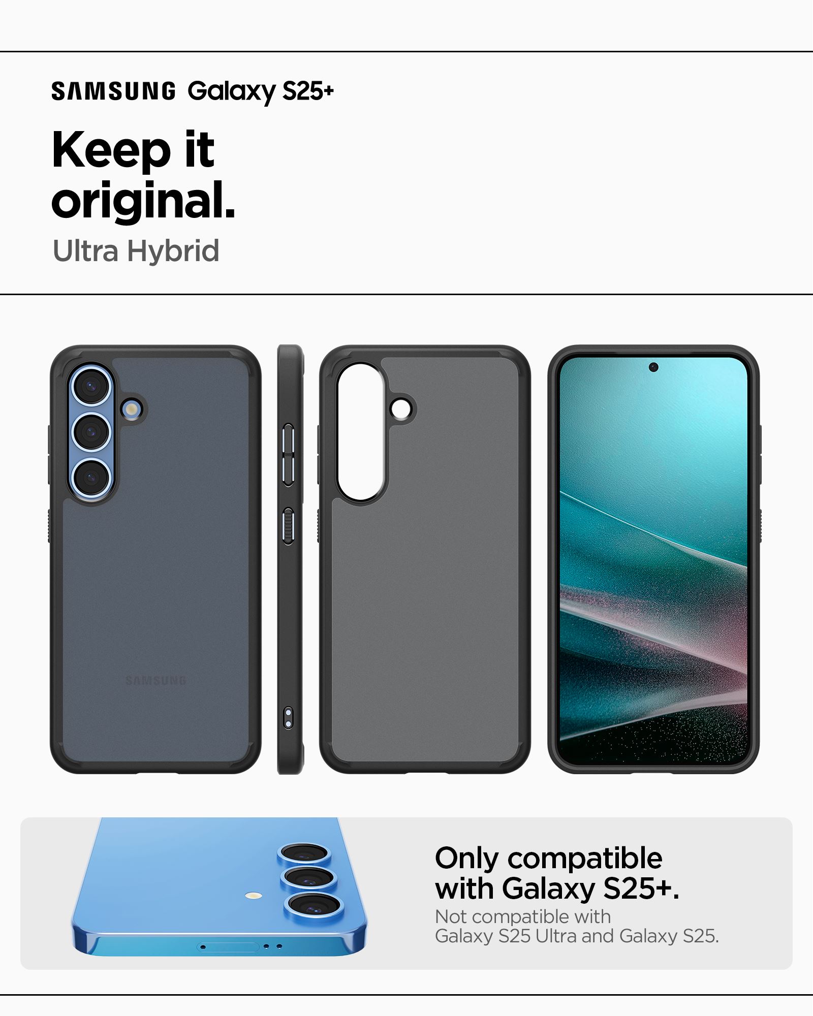 Spigen Ultra Hybrid, frost black - Samsung Galaxy S25+ (11)