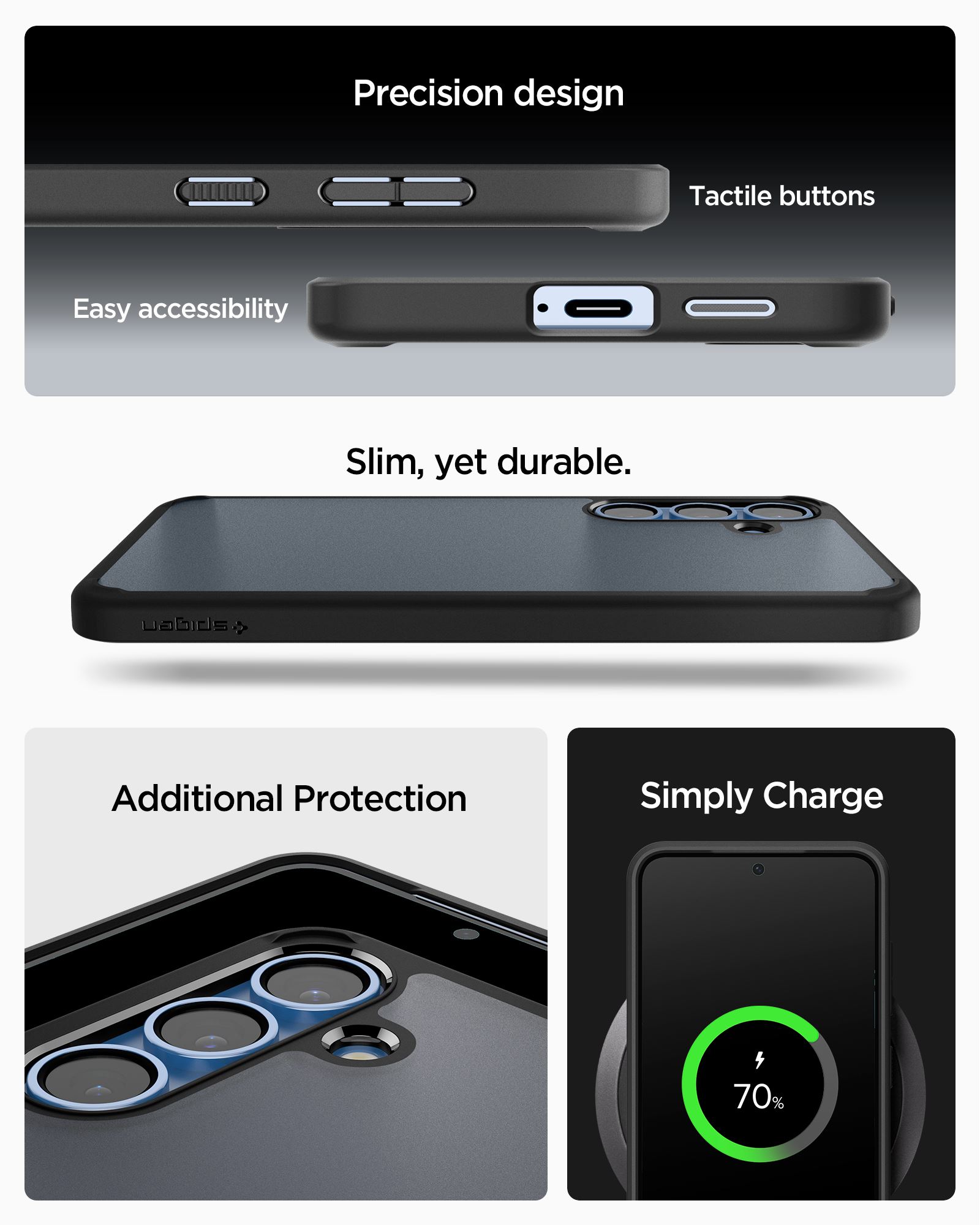 Spigen Ultra Hybrid, frost black - Samsung Galaxy S25+ (16)