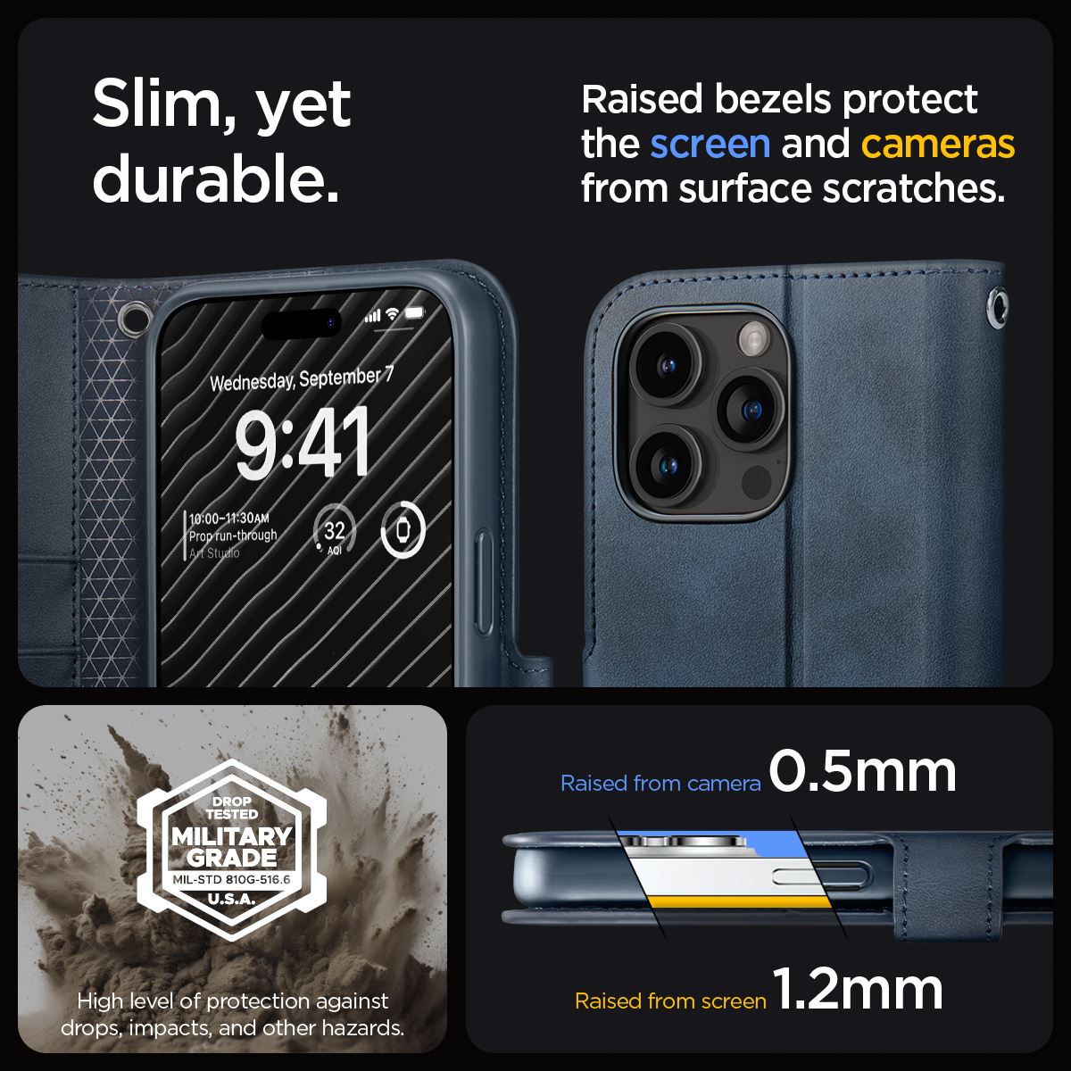 Spigen Wallet S Pro, navy - iPhone 15 Pro Max (14)