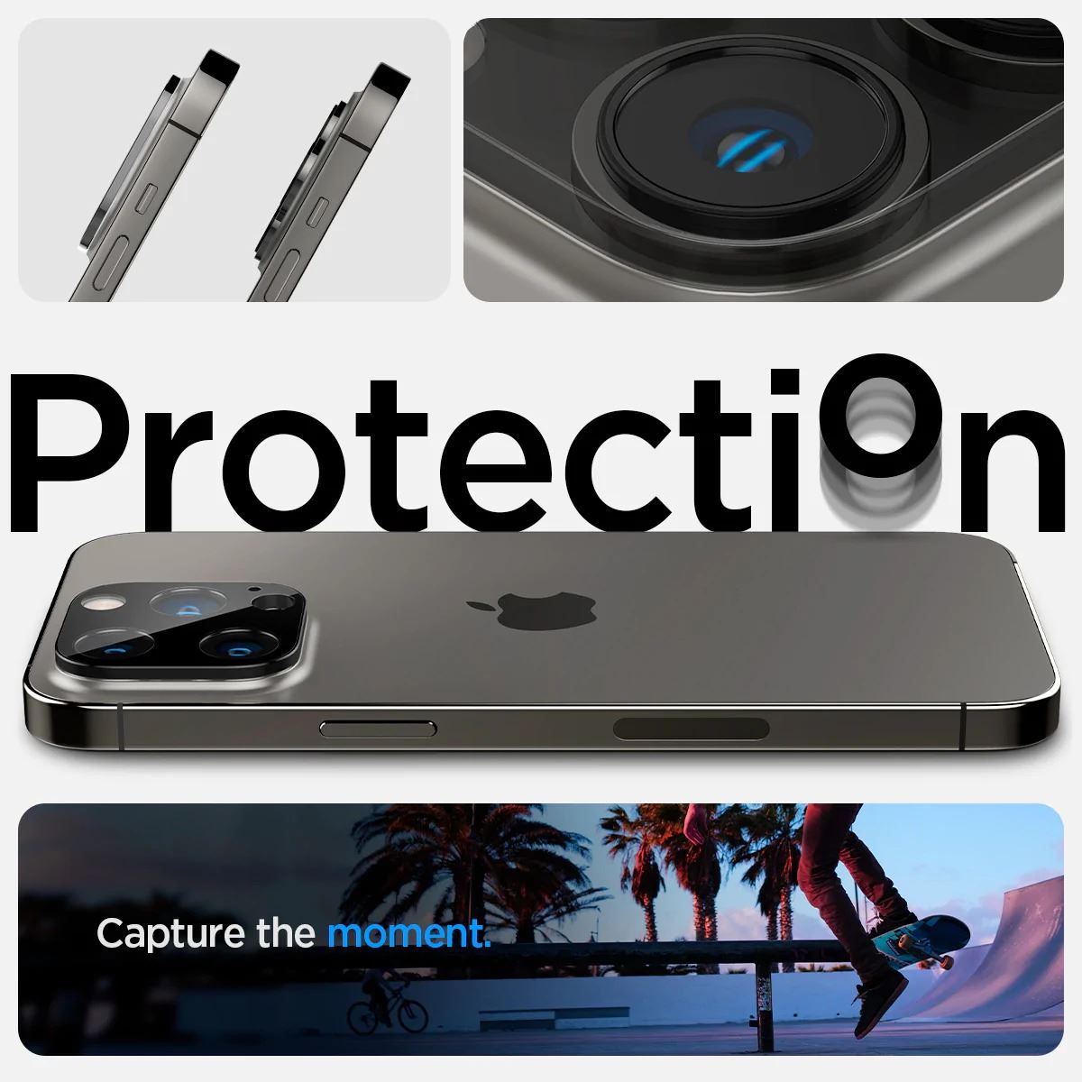 Spigen Glass tR Optik 2 Pack, black - iPhone 16/15/14 Pro / 16/15/14 Pro Max (11)