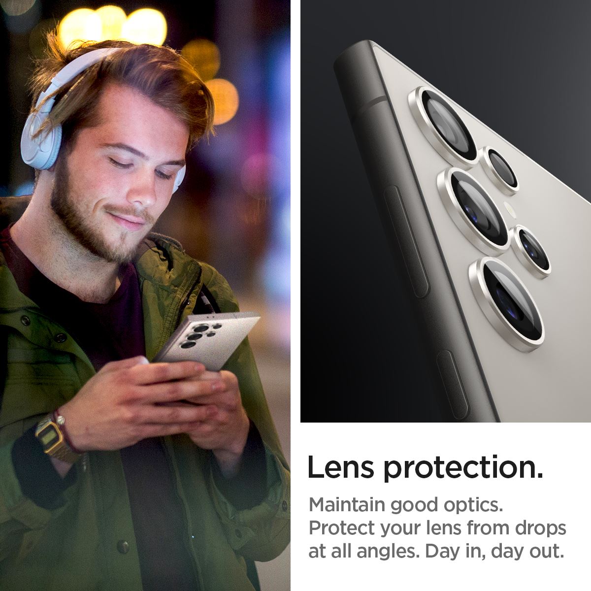 Spigen Glass tR EZ Fit Optik Pro 2 Pack, gray - Samsung Galaxy S24 Ultra (10)