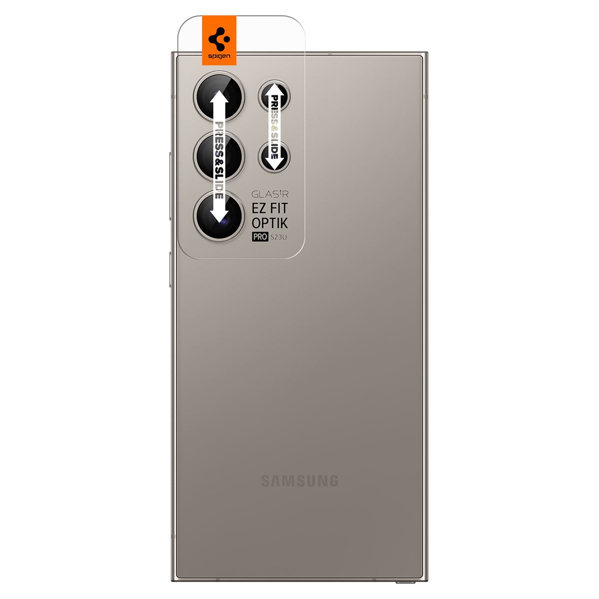 Spigen Glass tR EZ Fit Optik Pro 2 Pack, gray - Samsung Galaxy S24 Ultra (2)