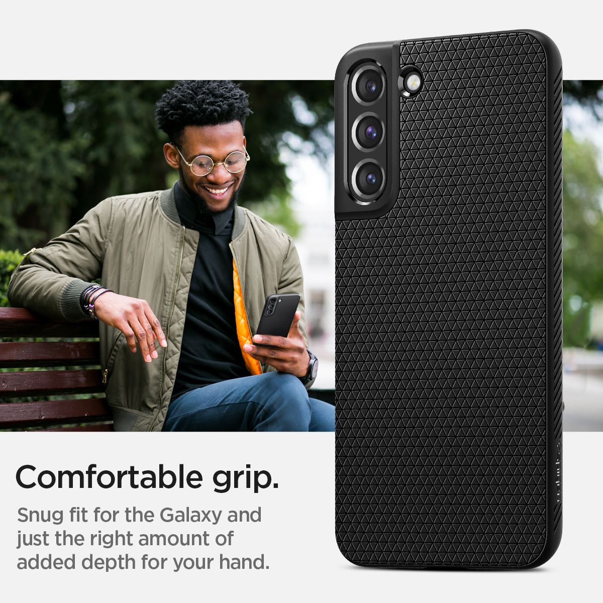 Spigen Liquid Air, matte black - Samsung Galaxy S22+ (11)