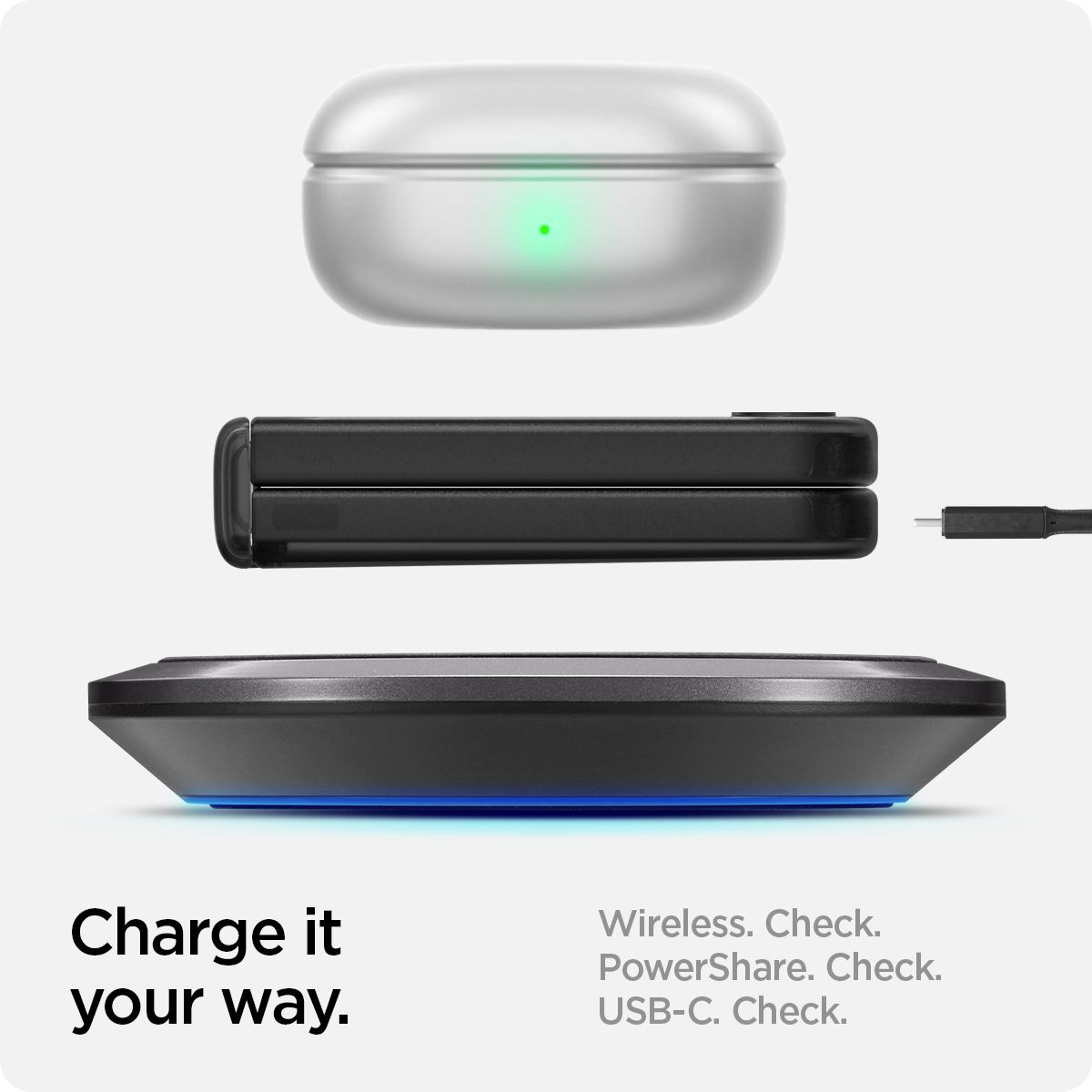 Spigen Ultra Hybrid Pro, frost gray - Samsung Galaxy Z Flip6/7 FE (11)