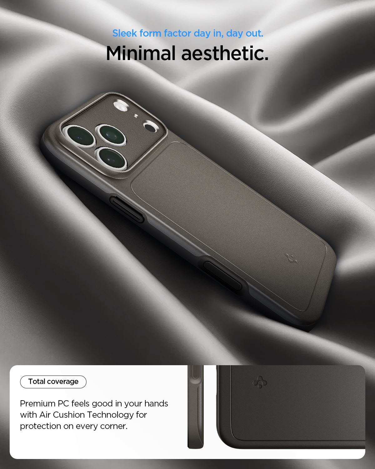 Spigen Thin Fit MagSafe, gunmetal - iPhone 18 Pro/17 Pro (21)