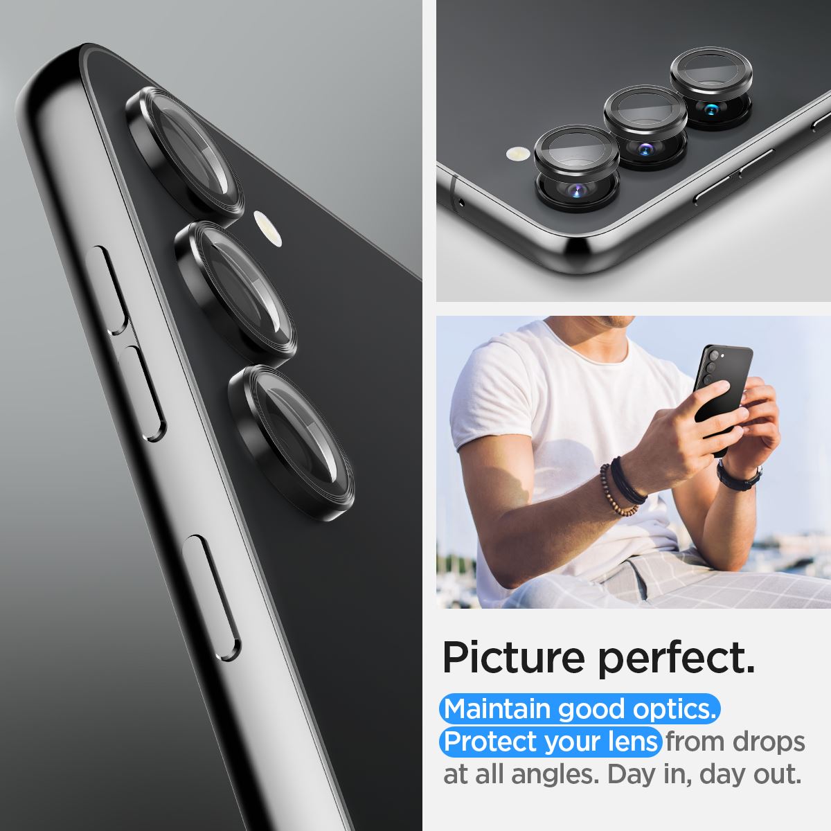 Spigen Glass EZ Fit Optik Pro 2 Pack, black - Samsung Galaxy S23/Galaxy S23+/Galaxy S24 (11)