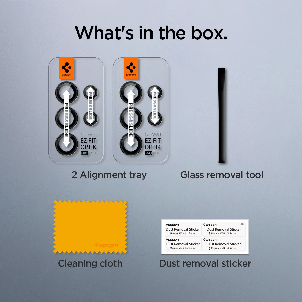 Spigen Glass EZ Fit Optik Pro 2 Pack, black - Samsung Galaxy S23/Galaxy S23+/Galaxy S24 (15)
