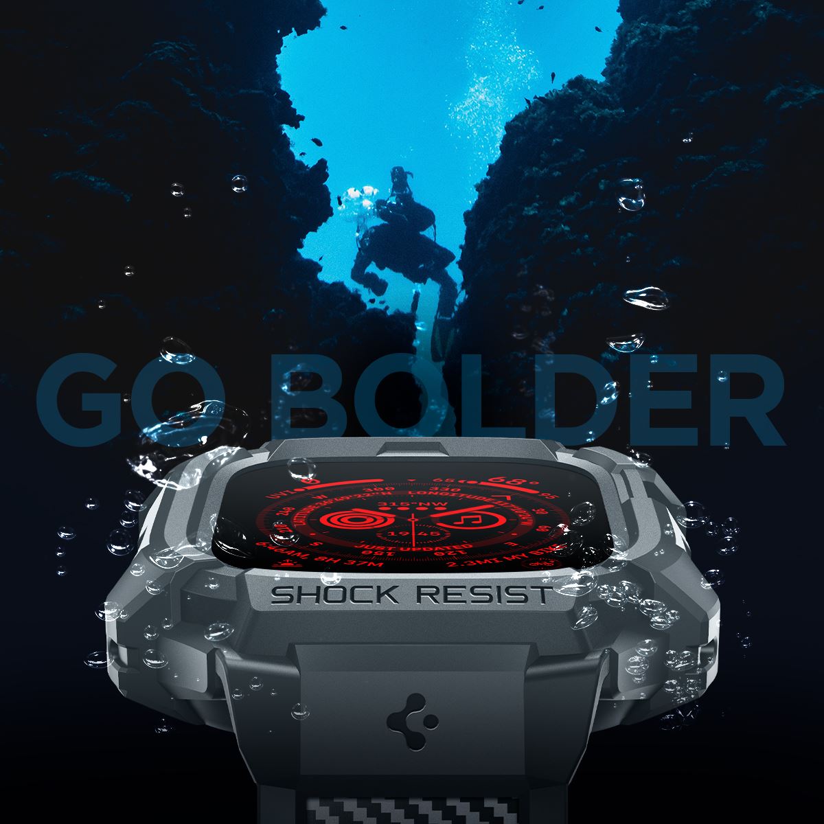 Spigen Rugged Armor Pro, dark gray - Apple Watch Ultra 3/2/1 (15)