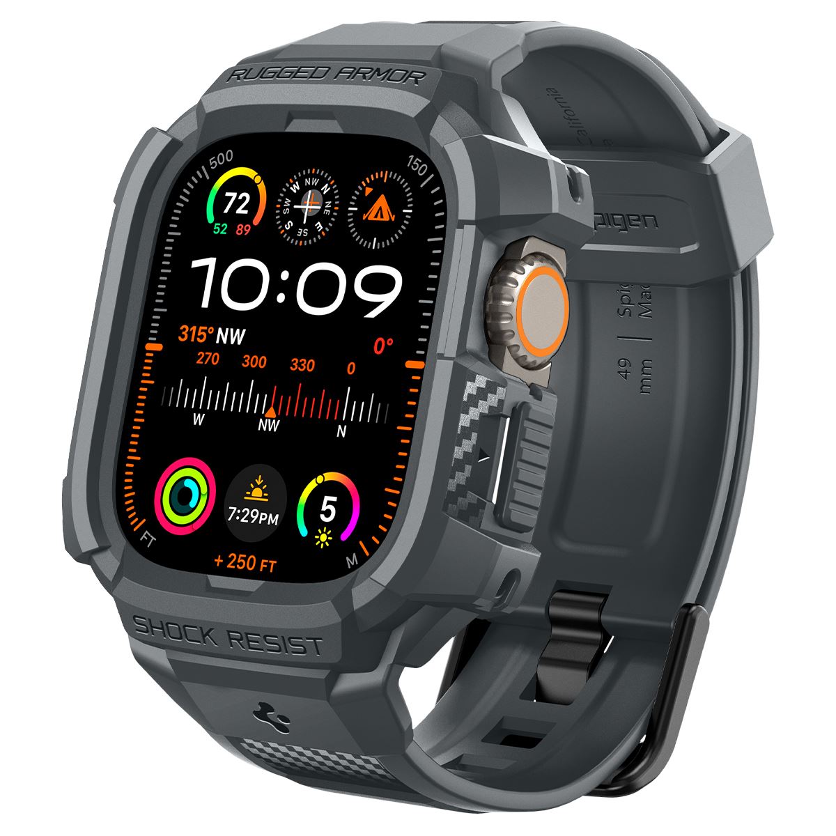 Spigen Rugged Armor Pro, dark gray - Apple Watch Ultra 3/2/1 (2)