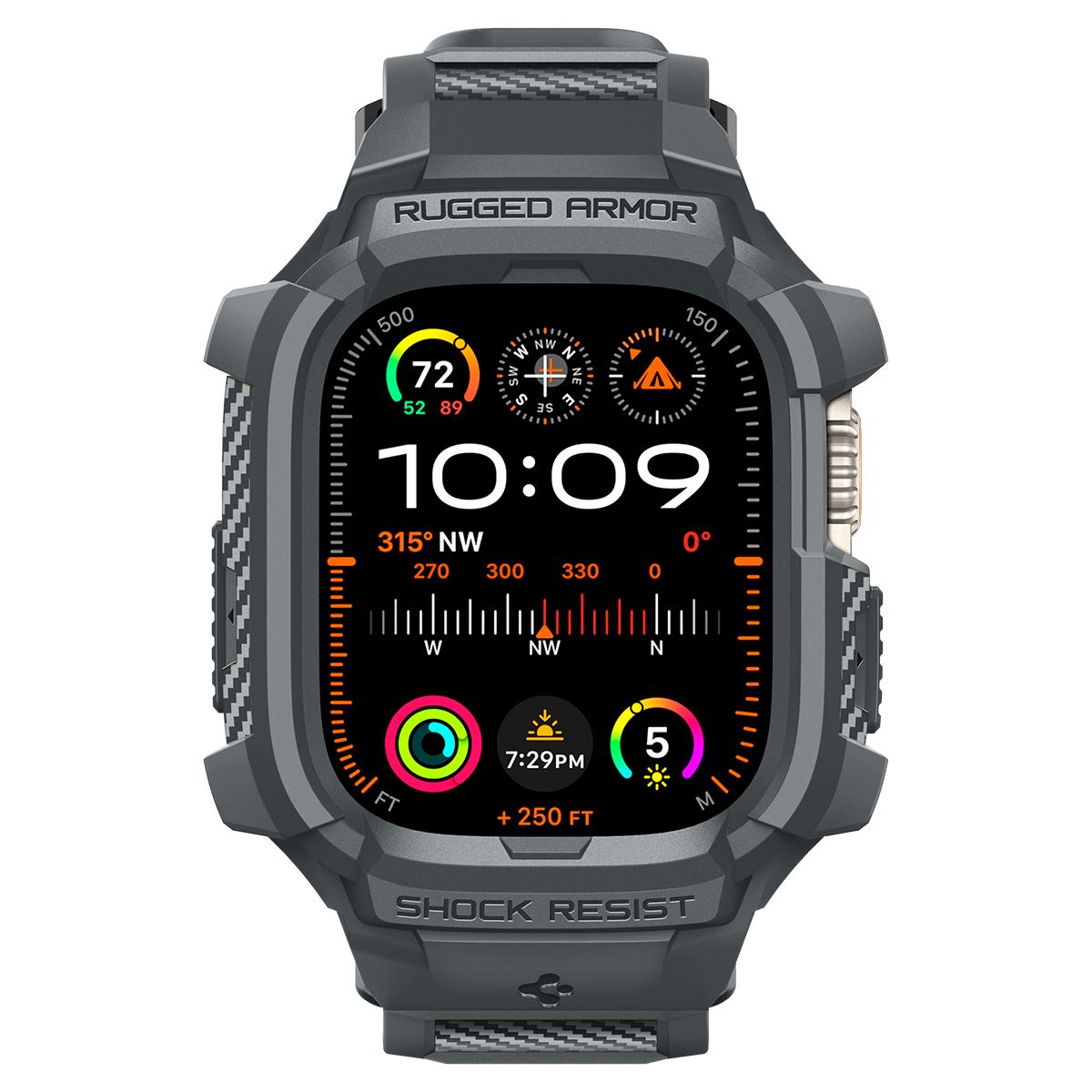 Spigen Rugged Armor Pro, dark gray - Apple Watch Ultra 3/2/1 (3)