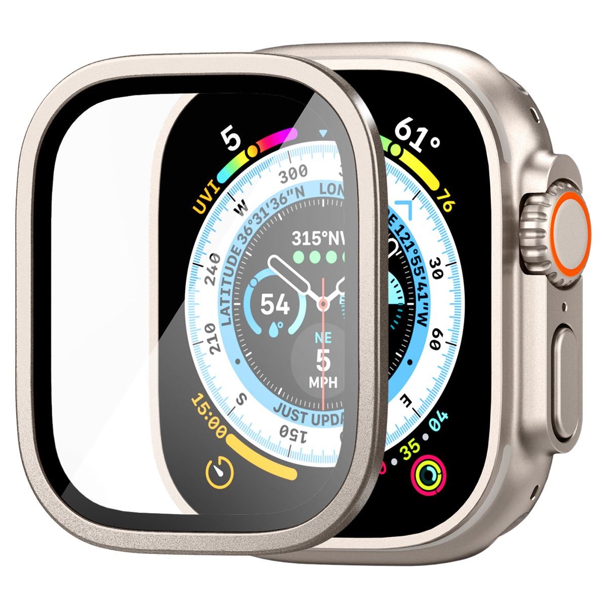 Spigen Glass tR Slim Pro 1 Pack, titanium - Apple Watch Ultra 2/Ultra 49mm (2)