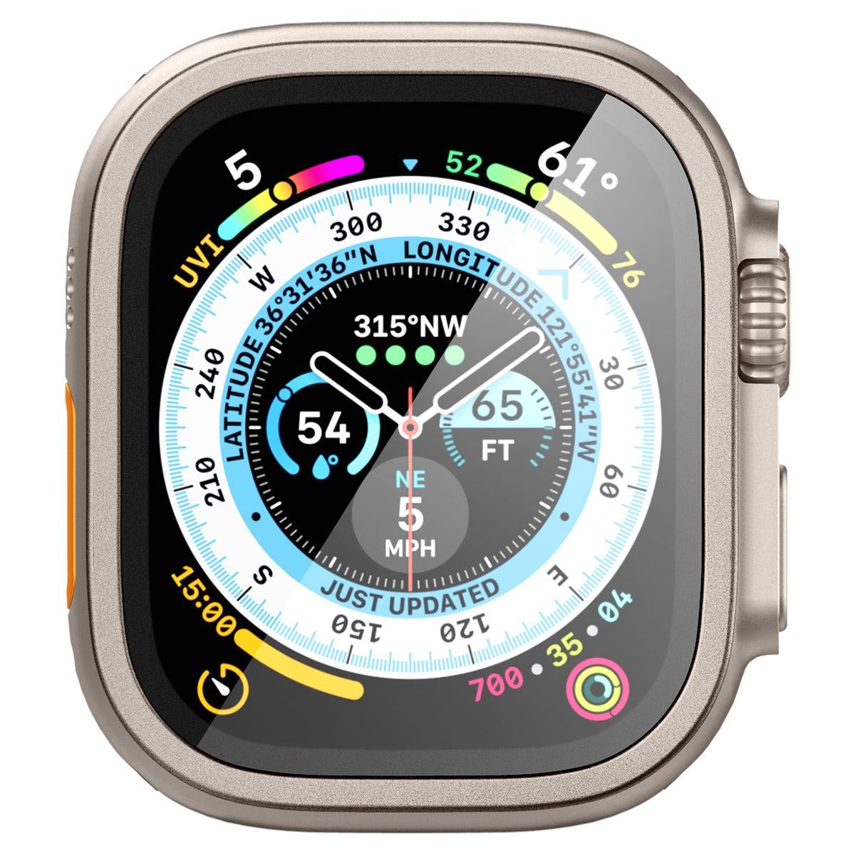 Spigen Glass tR Slim Pro 1 Pack, titanium - Apple Watch Ultra 2/Ultra 49mm (4)
