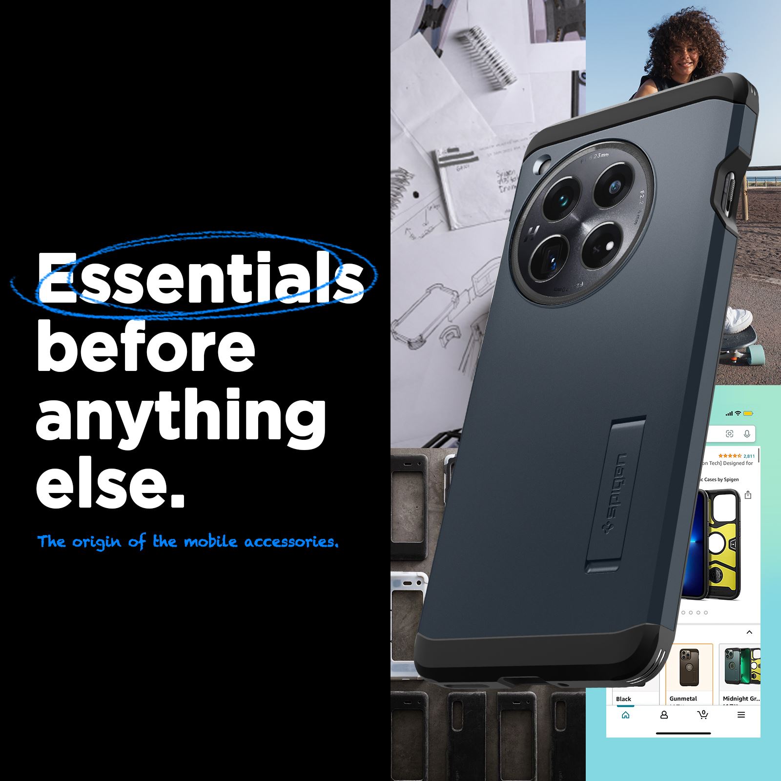 Spigen Tough Armor, metal slate - OnePlus 12 (12)