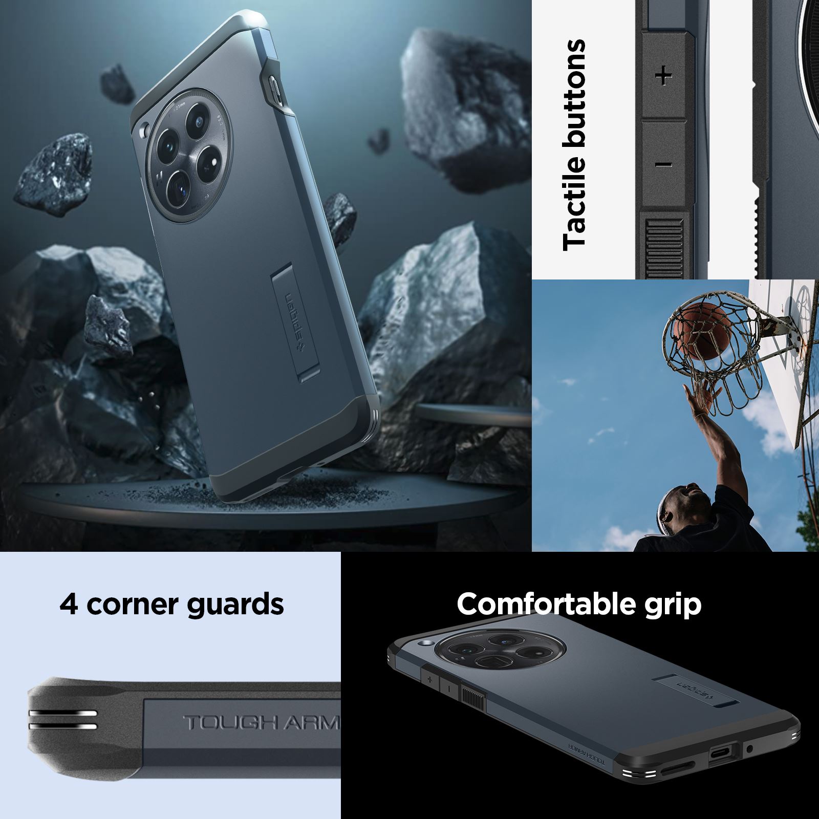 Spigen Tough Armor, metal slate - OnePlus 12 (16)