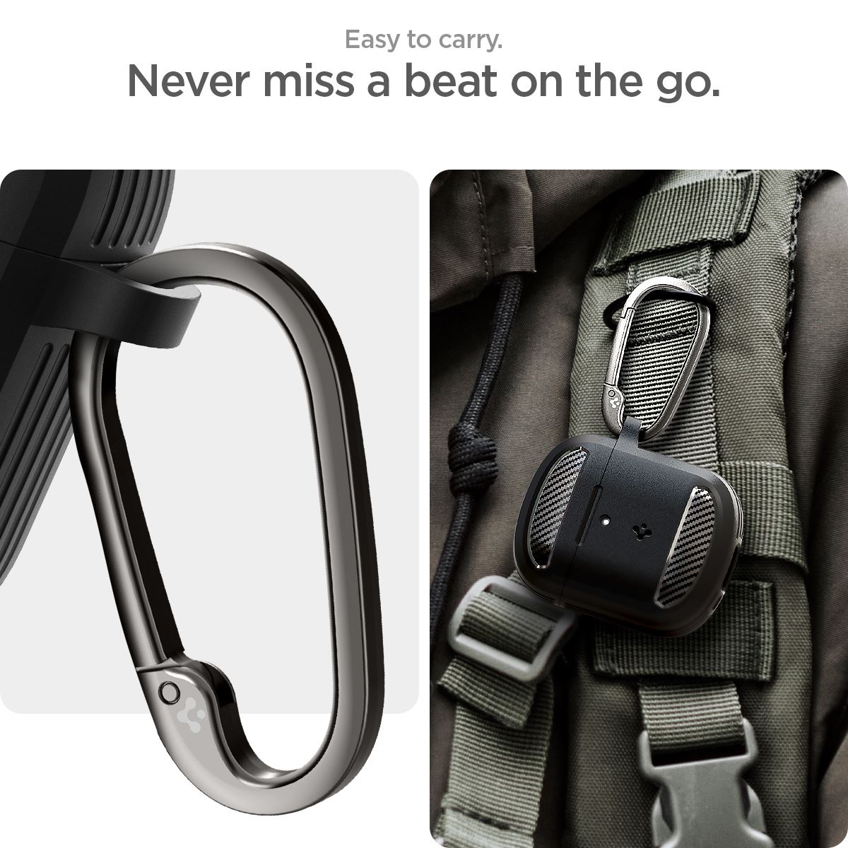 Spigen Rugged Armor, matte black - Google Pixel Buds Pro 2/Pro (13)