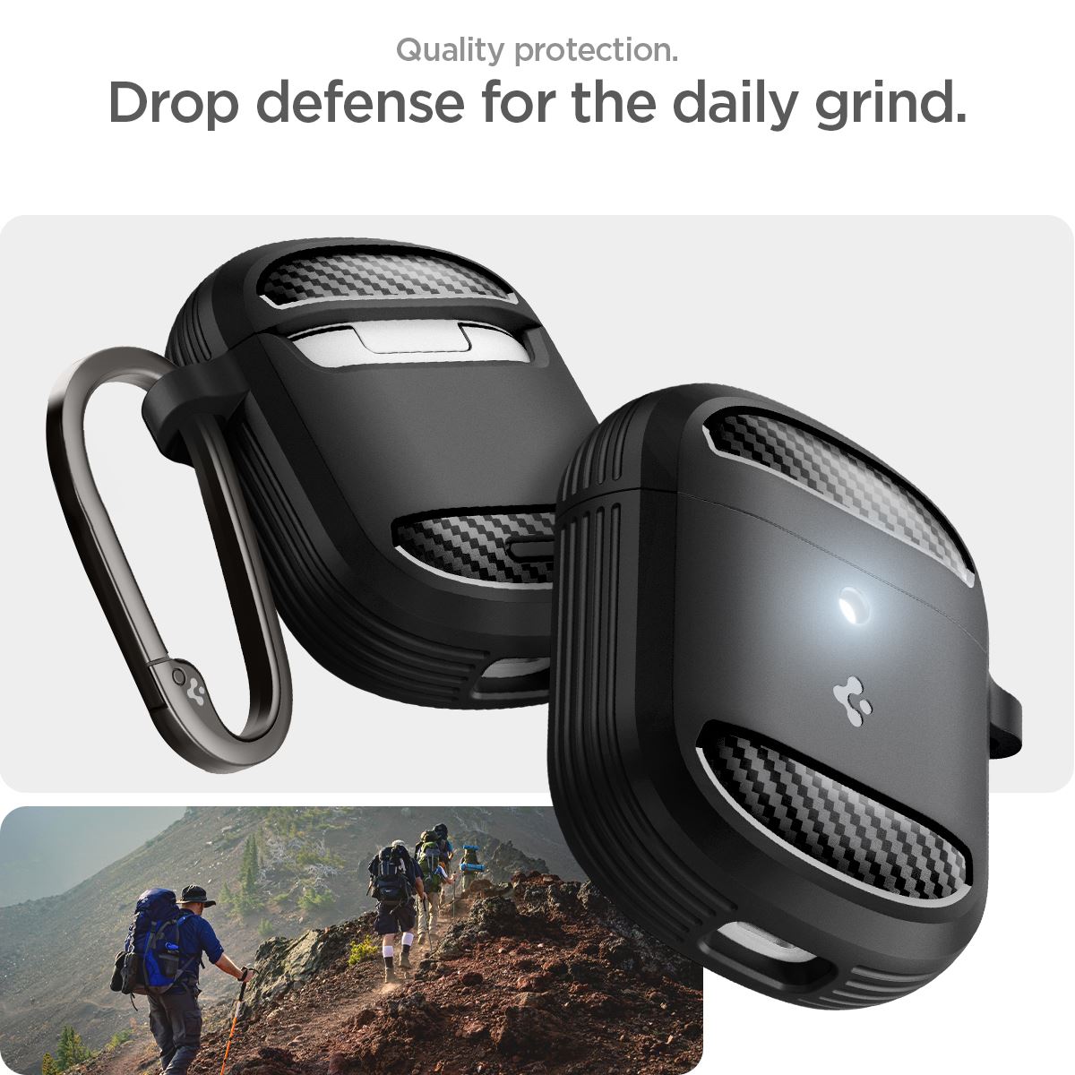 Spigen Rugged Armor, matte black - Google Pixel Buds Pro 2/Pro (14)