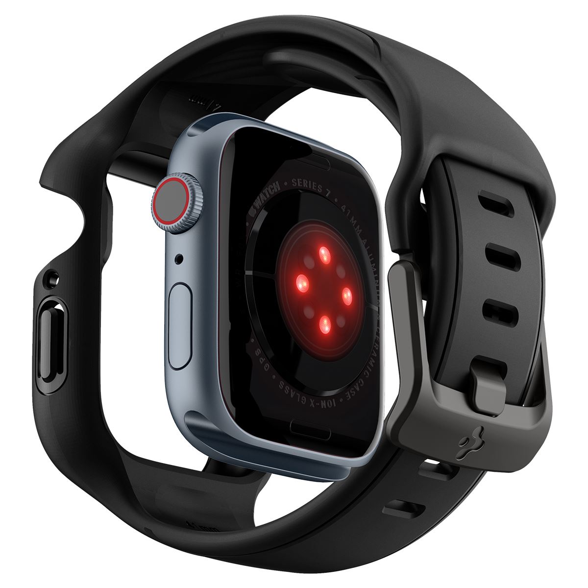 Spigen Liquid Air Pro, black - Apple Watch 9/8/7 41mm (3)