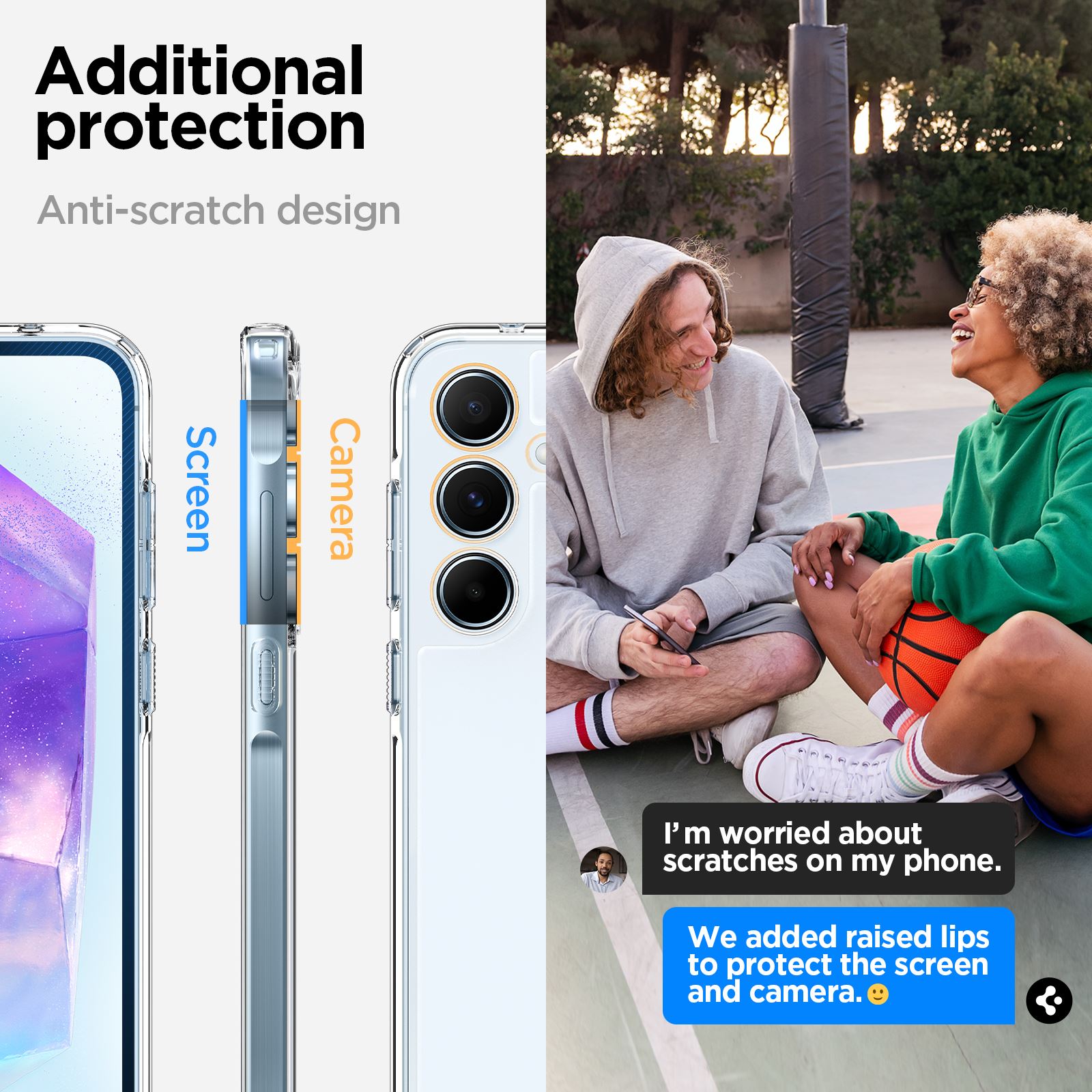 Spigen Ultra Hybrid, crystal clear - Samsung Galaxy A55 (13)