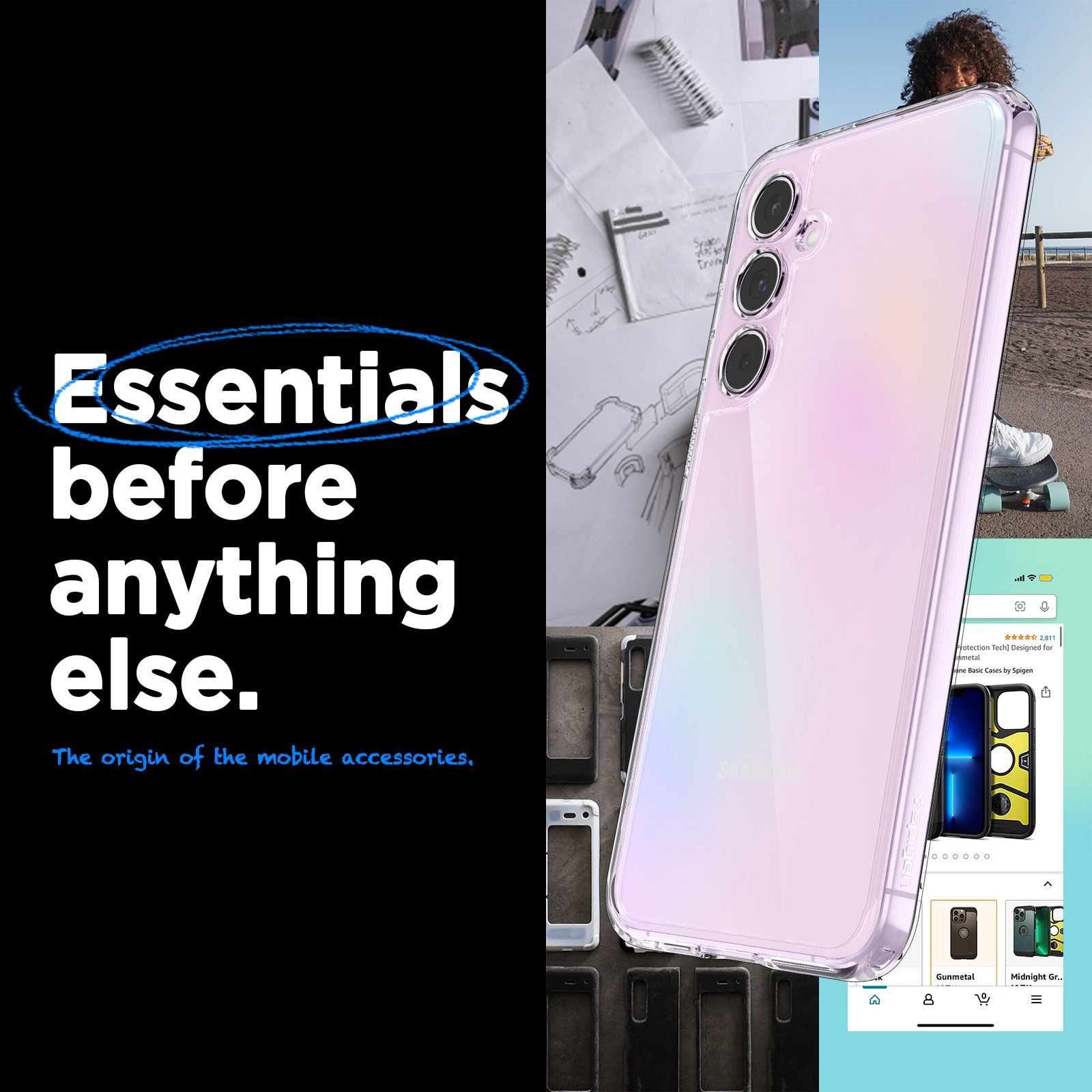Spigen Ultra Hybrid, crystal clear - Samsung Galaxy A55 (9)