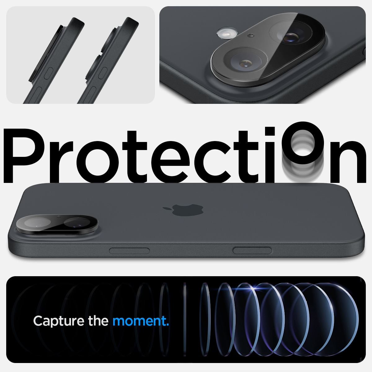 Spigen Glass tR Optik 2 Pack, black - iPhone 16/16 Plus (10)