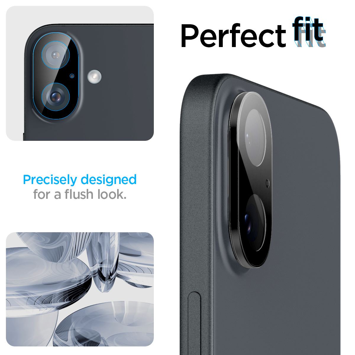 Spigen Glass tR Optik 2 Pack, black - iPhone 16/16 Plus (11)