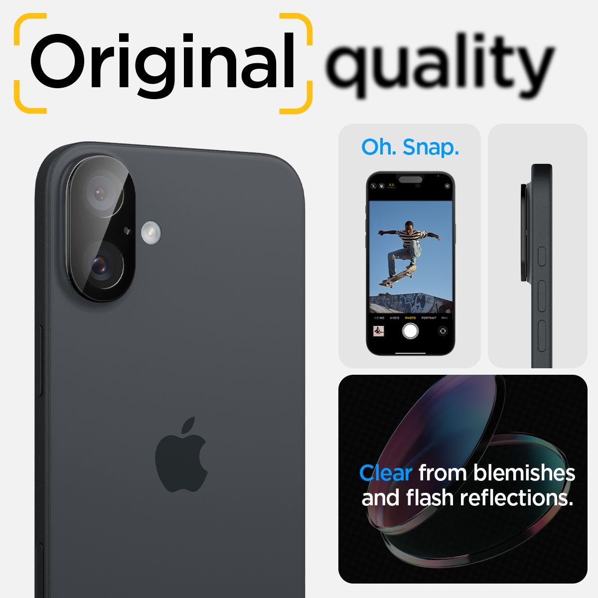 Spigen Glass tR Optik 2 Pack, black - iPhone 16/16 Plus (12)