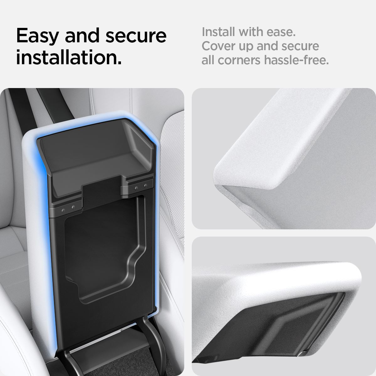 Spigen Tesla Armrest Cover, white - Tesla Model 3 2024 (13)