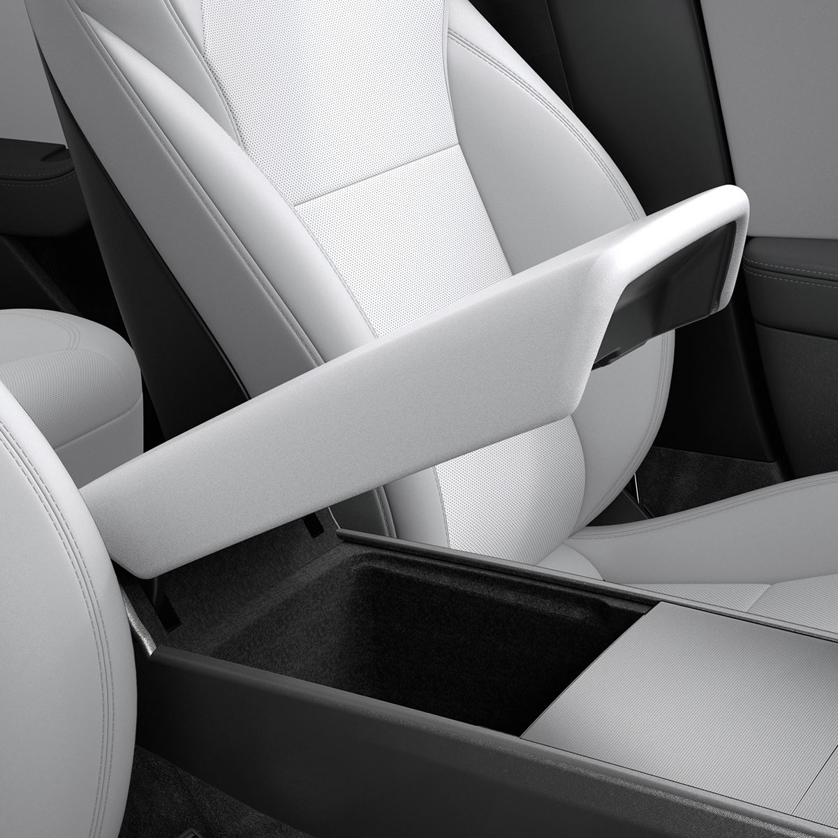 Spigen Tesla Armrest Cover, white - Tesla Model 3 2024 (6)
