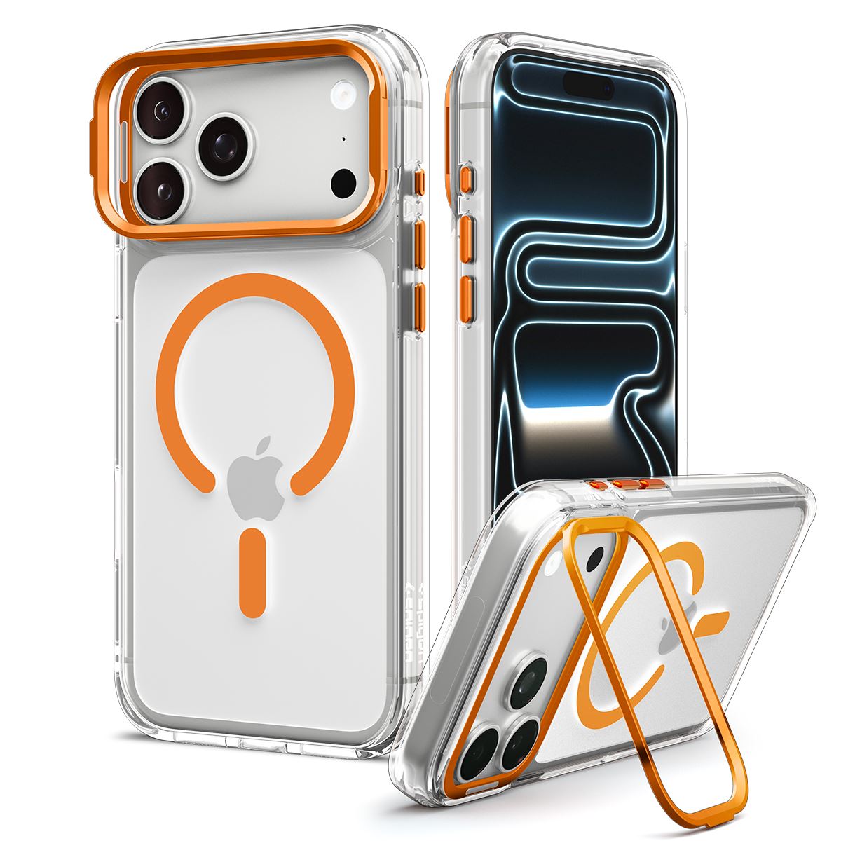 Spigen Ultra Hybrid Optik S MagSafe, clear orange - iPhone 18 Pro Max/17 Pro Max (2)